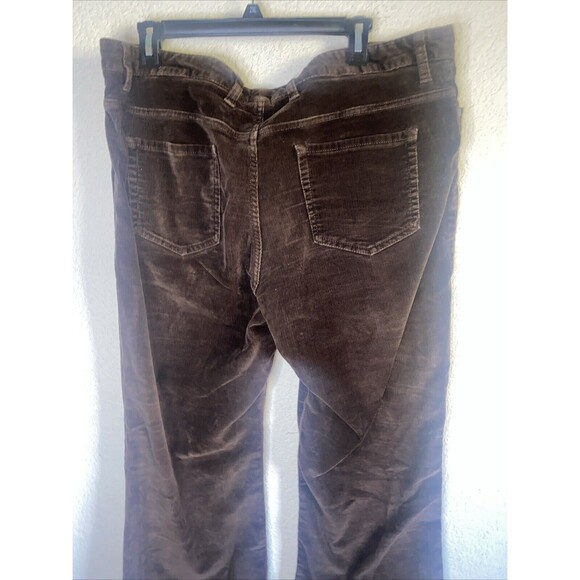 Eddie Bauer Corduroy Pants Wide Leg Baggy Flare 18 brown Hippie y2k 90s - Picture 5 of 7